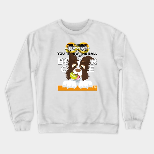 Infinite Loop (Brown) Crewneck Sweatshirt by DoggyGraphics